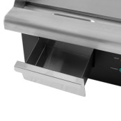 Plancha en acier lisse chromée électrique professionnelle 735x525 mm (400V) PREMIUM - GOLDINOX