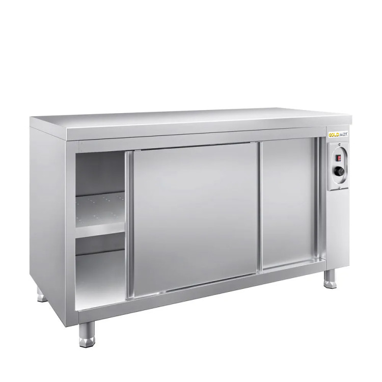 Meuble bas inox chauffant 1500 x 600 mm PREMIUM / GOLDINOX