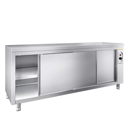 Meuble bas inox chauffant 1800 x 600 mm PREMIUM / GOLDINOX