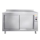 Meuble bas inox chauffant 1400 x 600 mm adossée PREMIUM / GOLDINOX