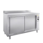 Meuble bas inox chauffant 1500 x 600 mm adossée PREMIUM / GOLDINOX