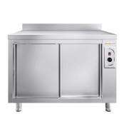 Meuble bas inox chauffant 1000 x 700 mm adossée PREMIUM / GOLDINOX