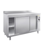 Meuble bas inox chauffant 1400 x 700 mm adossée PREMIUM / GOLDINOX