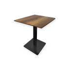 Table complète 70x70 cm Baroque avec pied de table noir / GOLDINOX