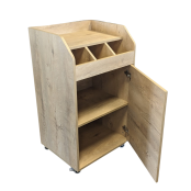 Desserte de service compacte professionnelle en bois Chêne clair PREMIUM - GOLDINOX