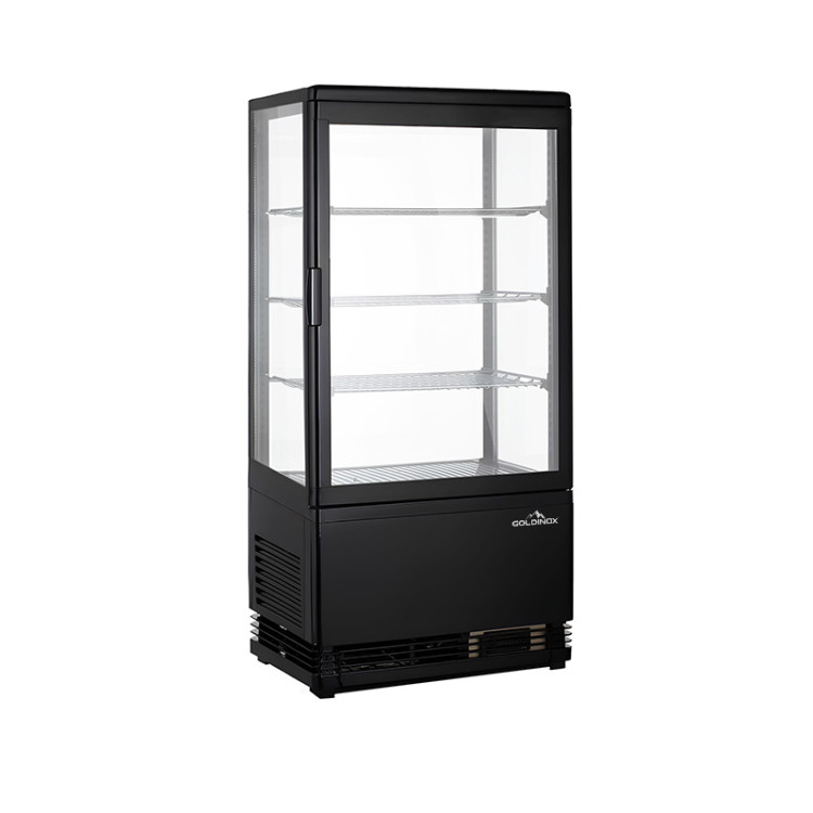 Vitrine réfrigérée positive noire 68L - GOLDINOX