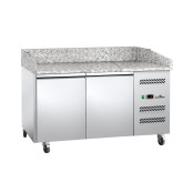 Meuble à pizza réfrigéré Tropicalisée avec granit 2 portes IDEAL - GOLDINOX