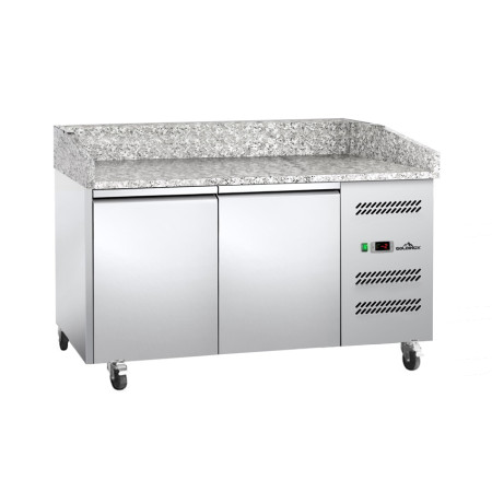 Meuble à pizza réfrigéré Tropicalisée avec granit 2 portes IDEAL - GOLDINOX
