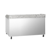 Meuble à pizza réfrigéré Tropicalisée avec granit 2 portes IDEAL - GOLDINOX