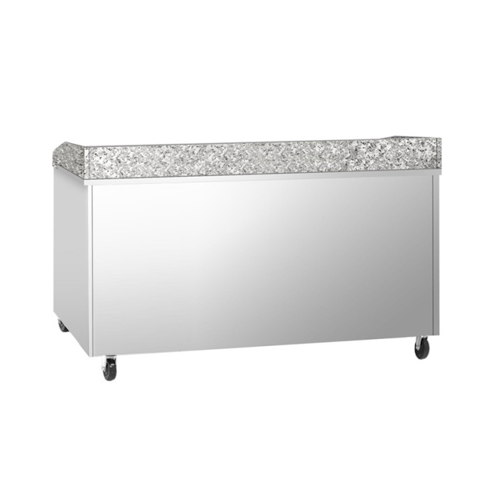 Meuble à pizza réfrigéré Tropicalisée avec granit 2 portes IDEAL - GOLDINOX