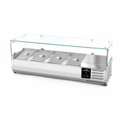 Vitrine à ingrédients réfrigérée 1200x395mm (4x GN1/3) PREMIUM - GOLDINOX