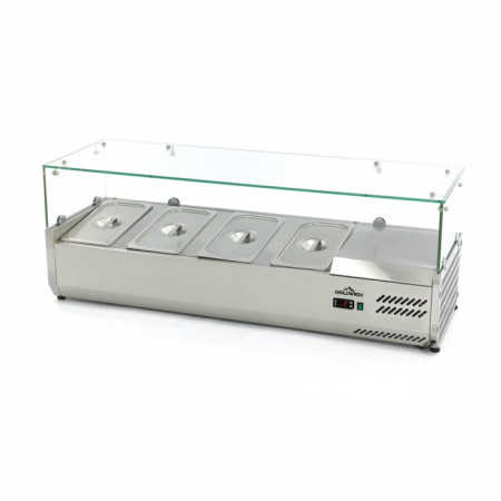 Vitrine à ingrédients réfrigérée 1200x395mm (4x GN1/3) IDEAL - GOLDINOX