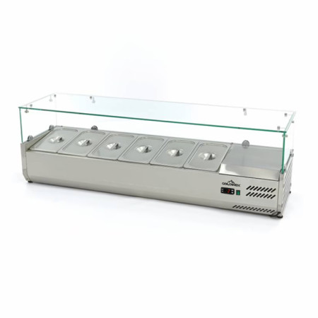 Vitrine à ingrédients réfrigérée 1400x395mm (6x GN1/3) IDEAL - GOLDINOX