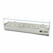 Vitrine à ingrédients réfrigérée 1600x395mm (7x GN1/3) IDEAL - GOLDINOX