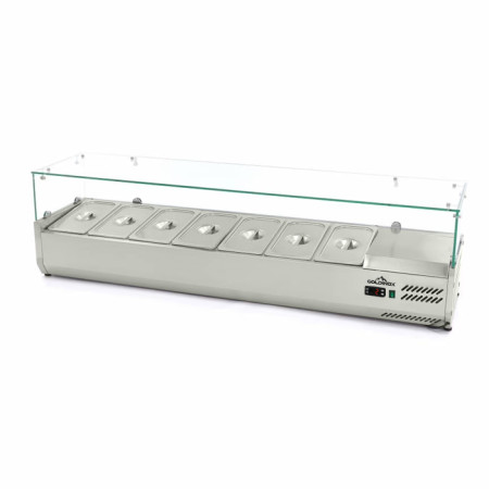 Vitrine à ingrédients réfrigérée 1600x395mm (7x GN1/3) IDEAL - GOLDINOX