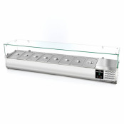 Vitrine à ingrédients réfrigérée 1800x395mm (8x GN1/3) PREMIUM - GOLDINOX