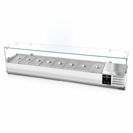 Vitrine à ingrédients réfrigérée 1800x395mm (8x GN1/3) PREMIUM - GOLDINOX