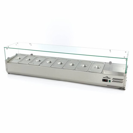 Vitrine à ingrédients réfrigérée 1800x395mm (8x GN1/3) IDEAL - GOLDINOX