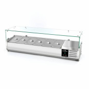 Vitrine à ingrédients réfrigérée 1400x335mm (6x GN1/4) PREMIUM - GOLDINOX