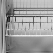 Meuble à pizza réfrigéré Tropicalisée 2 portes avec vitrine ingrédients (6x GN1/3) PREMIUM - GOLDINOX