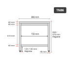 Table inox 800 x 600 mm PREMIUM / GOLDINOX