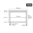 Table inox 1200 x 600 mm PREMIUM / GOLDINOX