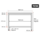 Table inox 1600 x 600 mm PREMIUM / GOLDINOX