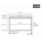 Table inox 1000 x 600 mm adossée PREMIUM / GOLDINOX