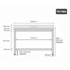 Table inox 1400 x 600 mm adossée PREMIUM / GOLDINOX