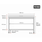 Table inox 1800 x 600 mm adossée PREMIUM / GOLDINOX