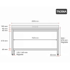 Table inox 2000 x 600 mm adossée PREMIUM / RESTONOBLE