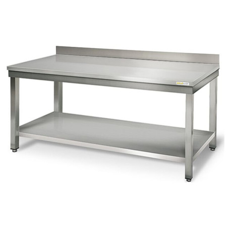 Table inox 2000 x 600 mm adossée ECO / GOLDINOX