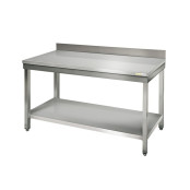 Table inox 1000 x 700 mm adossée ECO / GOLDINOX 