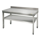 Table inox 1000 x 700 mm adossée ECO / GOLDINOX 