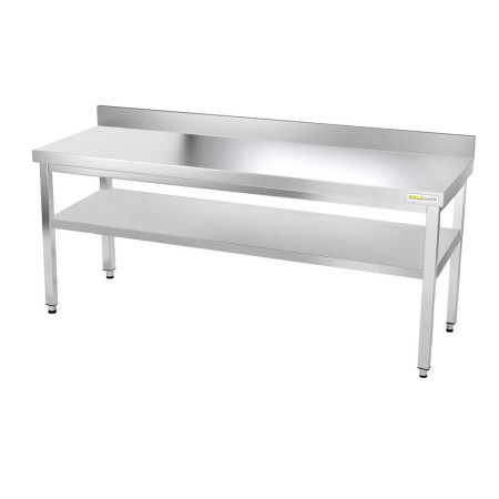 Table inox 1800 x 700 mm adossée PREMIUM / GOLDINOX