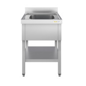 Plonge inox 1 bac - 600 x 600 mm ECO / GOLDINOX