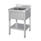 Plonge inox 1 bac - 700 x 600 mm ECO / GOLDINOX 