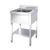 Plonge inox 600x600 avec 1 bac PREMIUM - GOLDINOX