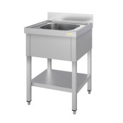 Plonge inox 1 bac - 600 x 700 mm ECO / GOLDINOX 