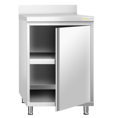 Meuble bas inox 600 x 600 mm adossée PREMIUM / GOLDINOX