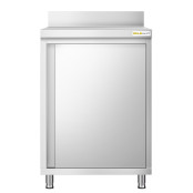 Meuble bas inox 600 x 600 mm adossée PREMIUM / GOLDINOX