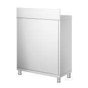 Meuble bas inox 600 x 600 mm adossée PREMIUM / GOLDINOX