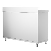 Meuble bas inox 1200 x 600 mm adossée PREMIUM / GOLDINOX