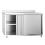 Meuble bas inox 1400 x 600 mm adossée PREMIUM / GOLDINOX