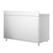 Meuble bas inox 1400 x 600 mm adossée PREMIUM / GOLDINOX