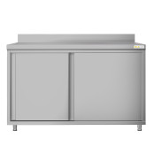 Meuble bas inox 1400 x 600 mm adossée ECO / GOLDINOX