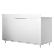 Meuble bas inox 1800 x 600 mm adossée PREMIUM / GOLDINOX