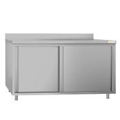 Meuble bas inox 1800 x 600 mm adossée ECO / GOLDINOX