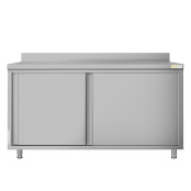 Meuble bas inox 1800 x 600 mm adossée ECO / GOLDINOX