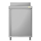 Meuble bas inox 600 x 700 mm adossée ECO / GOLDINOX